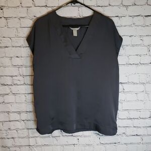 H&M Charcoal V-Neck Blouse